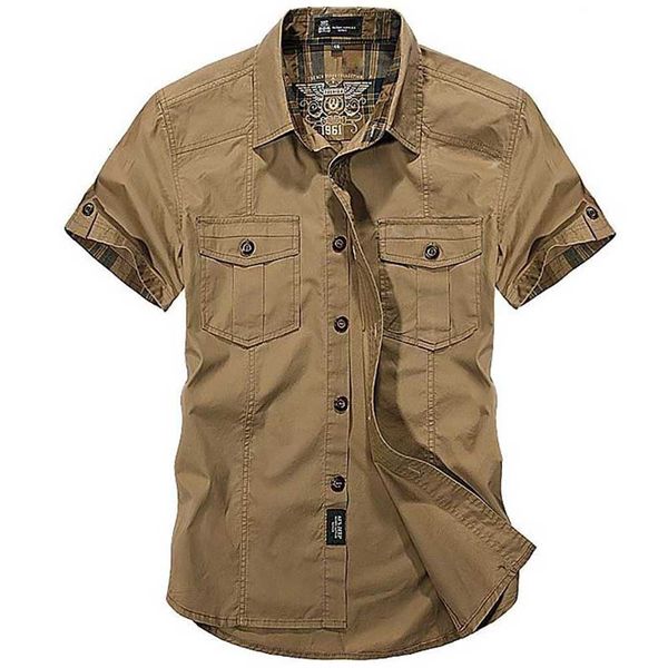 men's casual shirts fashion cotton summer men plus size loose baggy short sleeve turn-down collar military style male clothing at6, White;black
men's casual shirts fashion cotton summer men plus size loose baggy short sleeve turn-down collar military style male clothing at6, White;black