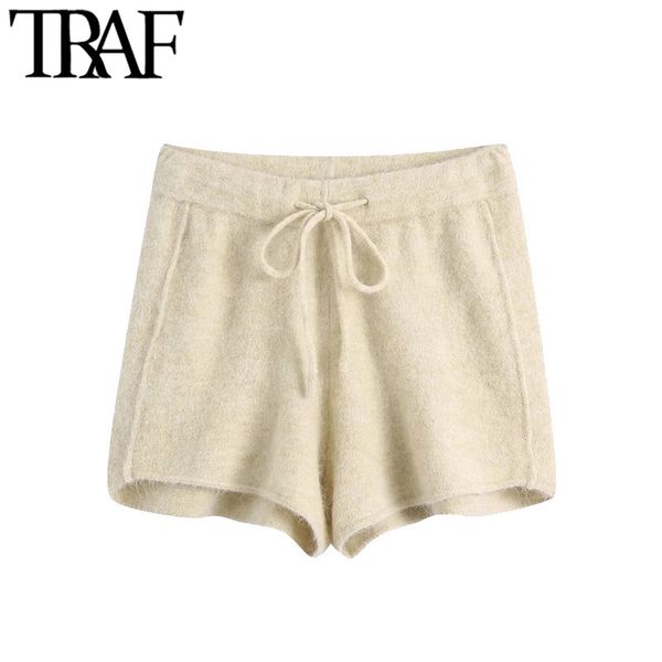 traf women fashion with drawstring knitted shorts vintage high elastic waist soft touch female short pants mujer 210415, White;black
traf women fashion with drawstring knitted shorts vintage high elastic waist soft touch female short pants mujer 210415, White;black