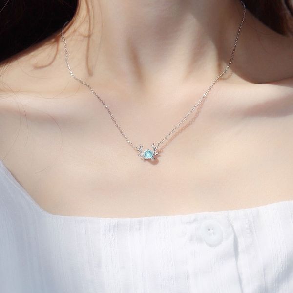 yongcheng yilu has your s925 silver female clavicle chain chic temperament antler student forest deer head necklace simple, Black
yongcheng yilu has your s925 silver female clavicle chain chic temperament antler student forest deer head necklace simple, Black