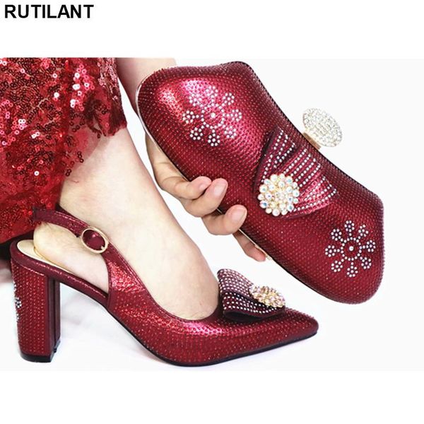 dress shoes women matched luxury bridal african wedding party pumps italian shoe and bag set for in, Black
dress shoes women matched luxury bridal african wedding party pumps italian shoe and bag set for in, Black