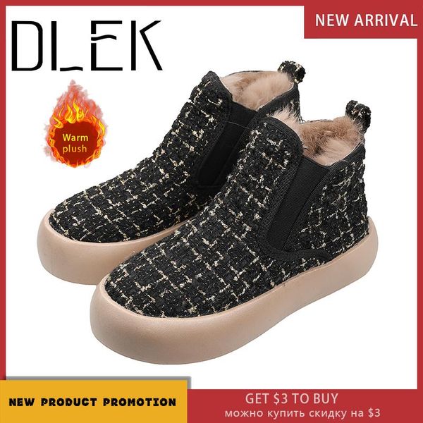 boots dlek graceful aristocratic style ankle ladies plaid slip-on flat women snow winter fashion round toe warm, Black
boots dlek graceful aristocratic style ankle ladies plaid slip-on flat women snow winter fashion round toe warm, Black