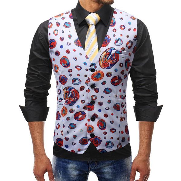 men's vests geometric circle 3d printing v-neck casual vest business wedding suit waistcoat weste mj109, Black;white
men's vests geometric circle 3d printing v-neck casual vest business wedding suit waistcoat weste mj109, Black;white