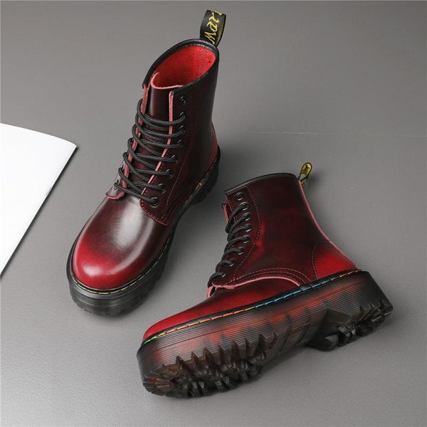 boots women's retro red comfortable genuine leather platform women casual thick rubber cowboy ankle for, Black
boots women's retro red comfortable genuine leather platform women casual thick rubber cowboy ankle for, Black