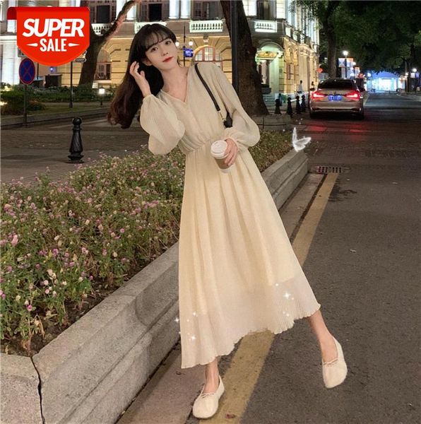 years french design temperament pleated chiffon skirt slim long-sleeved dress #qr1o, Black;gray
years french design temperament pleated chiffon skirt slim long-sleeved dress #qr1o, Black;gray