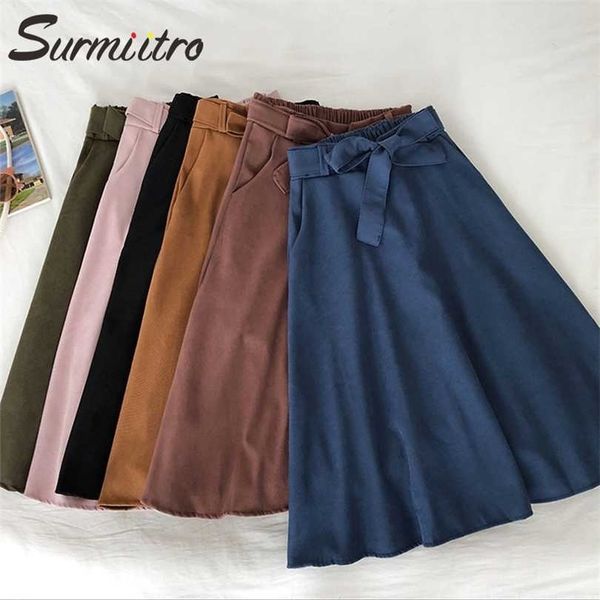 surmiitro midi skirt women for autumn winter fashion casual ladies koeran blue pink green high waist female 211112, Black
surmiitro midi skirt women for autumn winter fashion casual ladies koeran blue pink green high waist female 211112, Black