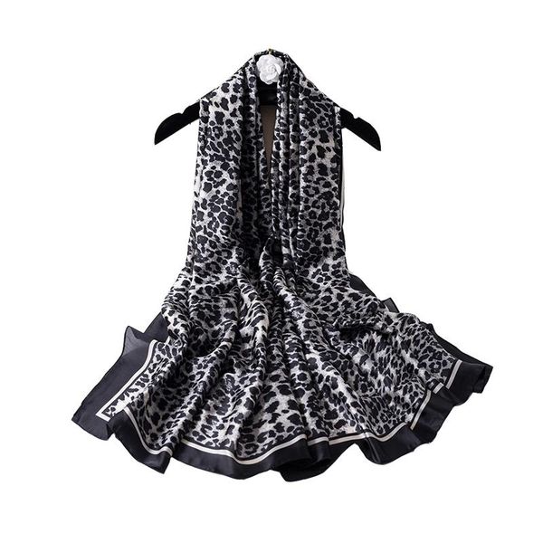 scarves tricolor options women's silk scarf trend leopard printing temperament decorate female soft head gifts for ladies, Blue;gray
scarves tricolor options women's silk scarf trend leopard printing temperament decorate female soft head gifts for ladies, Blue;gray