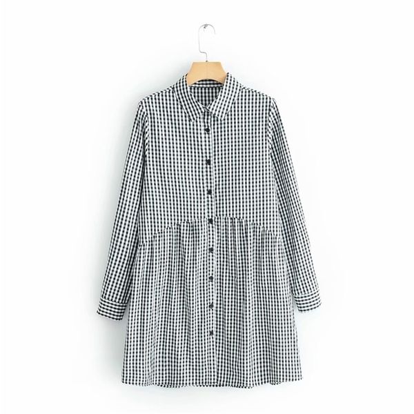 women vintage plaid printing shirtdress casual slim dress female pleats patchwork vestidos chic business dresses ds1962 210420, Black;gray
women vintage plaid printing shirtdress casual slim dress female pleats patchwork vestidos chic business dresses ds1962 210420, Black;gray