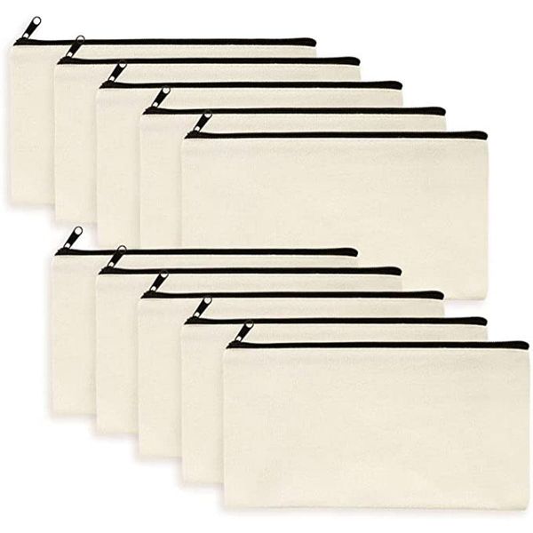 cosmetic bags & cases 10 pieces diy blank canvas fabric storage kit custom ecru kit, women's makeup mistress bag, spark jewelry back (w
cosmetic bags & cases 10 pieces diy blank canvas fabric storage kit custom ecru kit, women's makeup mistress bag, spark jewelry back (w
