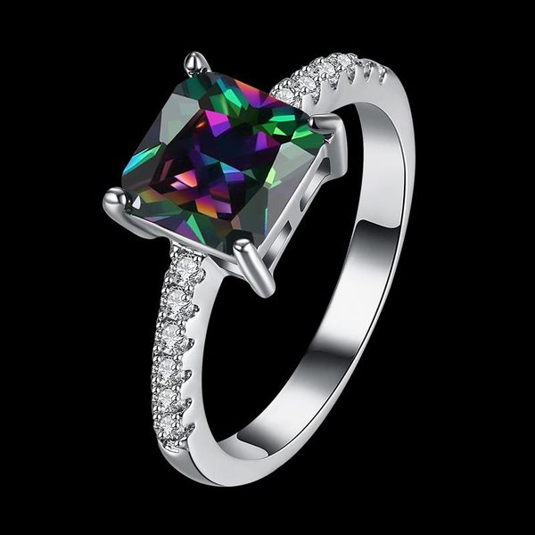 wedding rings sparkly for women rainbow mystic cubic zirconia silver color overlay square ring jewellery size 6 7 8 ar2037, Slivery;golden
wedding rings sparkly for women rainbow mystic cubic zirconia silver color overlay square ring jewellery size 6 7 8 ar2037, Slivery;golden