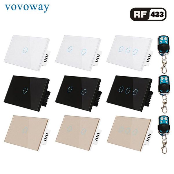 smart home control vovoway us glass panel touch switch,light switch,rf 433mhz wireless control,1\2\3 gang ac110v 220v,family wall stick
smart home control vovoway us glass panel touch switch,light switch,rf 433mhz wireless control,1\2\3 gang ac110v 220v,family wall stick