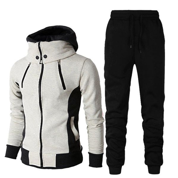 designer mens clothing set autumn spring color patchwork high collar hooded sweatshirt +sweatpants tracksuit sets suit ropa hom, Gray
designer mens clothing set autumn spring color patchwork high collar hooded sweatshirt +sweatpants tracksuit sets suit ropa hom, Gray