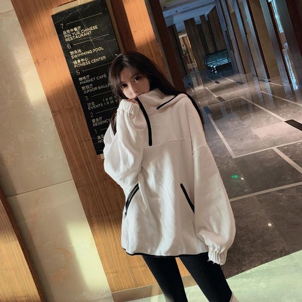 women's hoodies & sweatshirts pullovers clothing long sleeve spring autumn fashion brand casual loose korean preppy style, Black
women's hoodies & sweatshirts pullovers clothing long sleeve spring autumn fashion brand casual loose korean preppy style, Black