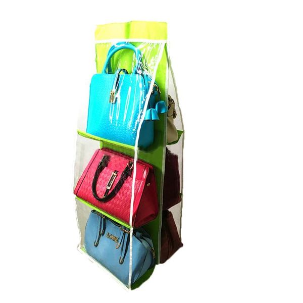 storage bags dual side 6 pockets hanging bag purse handbag tote organizer closet rack hangers
storage bags dual side 6 pockets hanging bag purse handbag tote organizer closet rack hangers