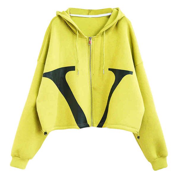 yellow black letter print cropped hooded zip hoodies for women autumn neon c0344 210514
yellow black letter print cropped hooded zip hoodies for women autumn neon c0344 210514