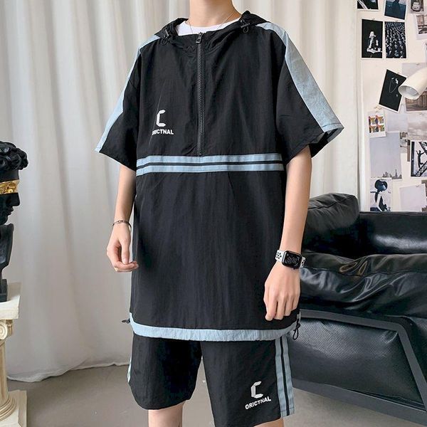 men's tracksuits men sets summer ice silk sports hooded mens tide brand loose large size handsome short sleeve t shirt casual shorts 2-, Gray
men's tracksuits men sets summer ice silk sports hooded mens tide brand loose large size handsome short sleeve t shirt casual shorts 2-, Gray