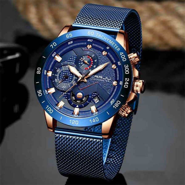 crrju fashion mens watches casual sport waterproof chronograph quartz wristwatch luxury blue calendar clock relogio masculino 210517, Slivery;brown
crrju fashion mens watches casual sport waterproof chronograph quartz wristwatch luxury blue calendar clock relogio masculino 210517, Slivery;brown