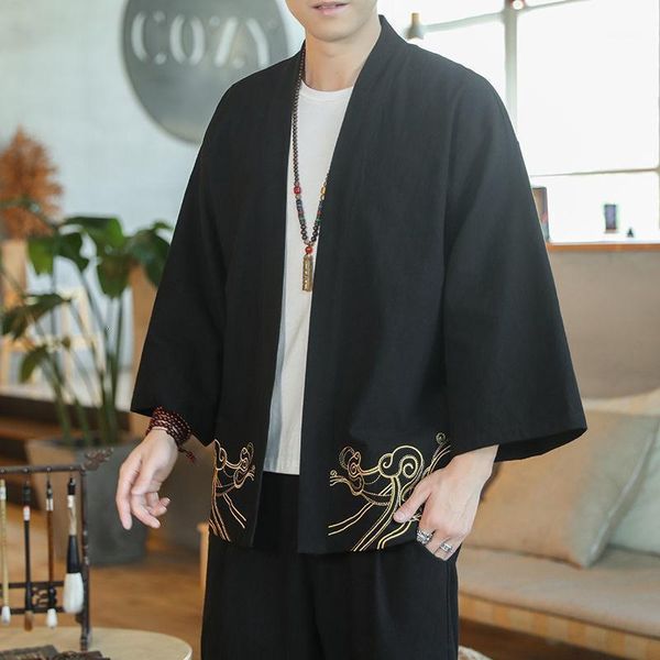 men's oversized jackets chinese style men casual loose windbreaker coats 2021 autumn fashion, Black;brown
men's oversized jackets chinese style men casual loose windbreaker coats 2021 autumn fashion, Black;brown