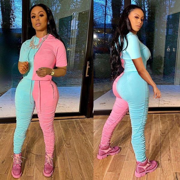 two piece set women summer tracksuit crop and stacked pants sweat suits lounge splice 2 outfits matching sets women's tracksuits, Gray
two piece set women summer tracksuit crop and stacked pants sweat suits lounge splice 2 outfits matching sets women's tracksuits, Gray