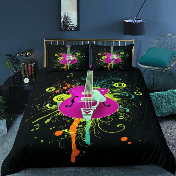 luxury 3d guitar print bedding sets 2/3pc double bed duvet cover pillowcase king music notes comforter 220*200cm
luxury 3d guitar print bedding sets 2/3pc double bed duvet cover pillowcase king music notes comforter 220*200cm