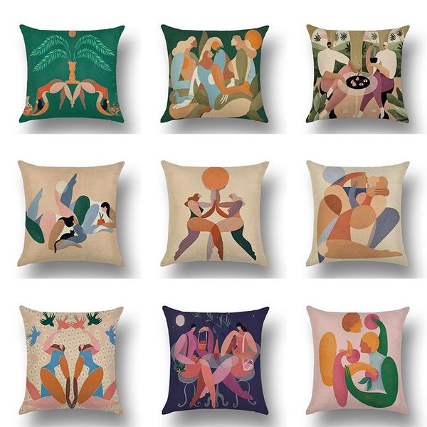 cushion/decorative pillow modern minimalist abstract figure painting linen pillowcase car sofa cushion cover decorative covers
cushion/decorative pillow modern minimalist abstract figure painting linen pillowcase car sofa cushion cover decorative covers