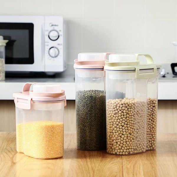 storage tank dried grains jars with handle transparent pp fresh-keeping sealed jar kitchen miscellaneous grain organizer bottles
storage tank dried grains jars with handle transparent pp fresh-keeping sealed jar kitchen miscellaneous grain organizer bottles