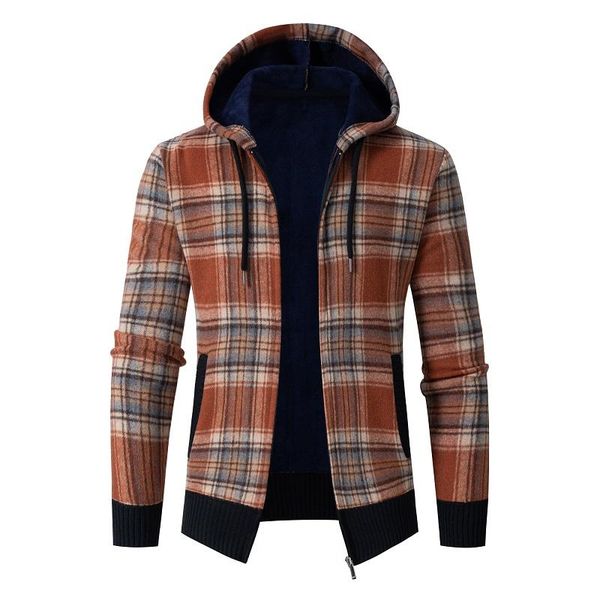 men's sweaters winter hooded sweater cardigan stitching contrast color long-sleeved slim-fit jacket outer wear, White;black
men's sweaters winter hooded sweater cardigan stitching contrast color long-sleeved slim-fit jacket outer wear, White;black