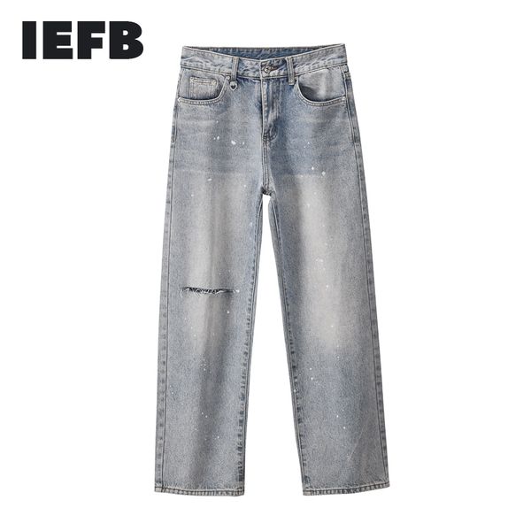 iefb korean splash ink hole jeans versatile ins high waist loose straight tube wide leg pants for men spring 9y5255 210524, Blue
iefb korean splash ink hole jeans versatile ins high waist loose straight tube wide leg pants for men spring 9y5255 210524, Blue