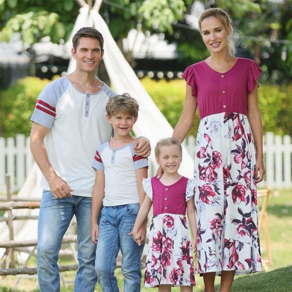 family matching outfits casual set floral mother daughter dresses ruffled sleeve mom baby mommy and me clothes father son cotton tshirts, Blue
family matching outfits casual set floral mother daughter dresses ruffled sleeve mom baby mommy and me clothes father son cotton tshirts, Blue