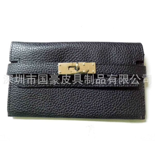 the wallet simple japanese style pu lock button solid color 1 fold men's leather medium long wallet, Black
the wallet simple japanese style pu lock button solid color 1 fold men's leather medium long wallet, Black