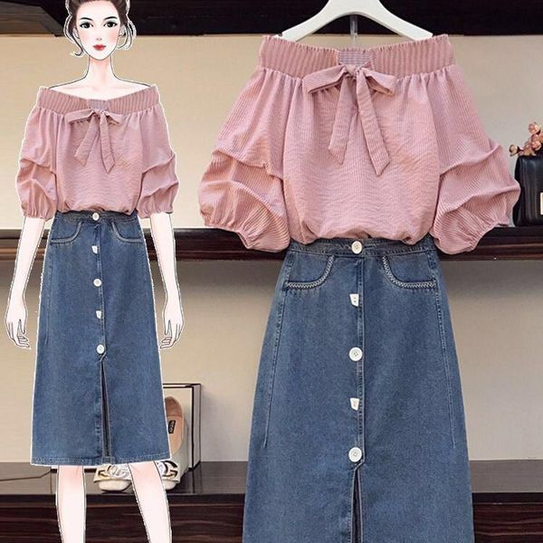 tileewon ladies dress set + jean plus size 4xl casual two piece summer office lady uniform, White
tileewon ladies dress set + jean plus size 4xl casual two piece summer office lady uniform, White