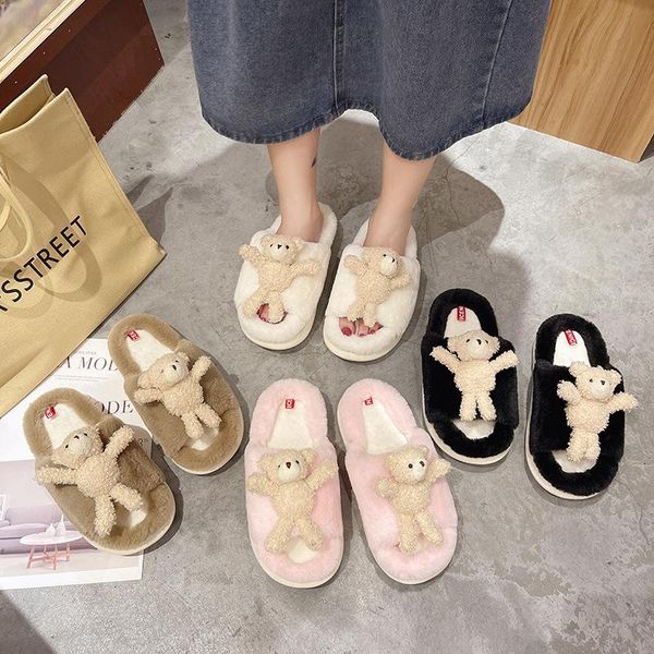slippers winter women warm plush home cute cartoon bear lady indoor flat flip flops casual soft non-slip female shoes, Black
slippers winter women warm plush home cute cartoon bear lady indoor flat flip flops casual soft non-slip female shoes, Black