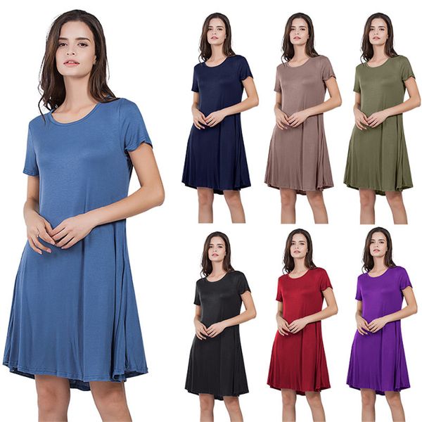 New Womens Dresses Fashion Womens Casual Dresses Summer Solid Color Womens Dress Beach Dress Multiple Colour, Dark blue
New Womens Dresses Fashion Womens Casual Dresses Summer Solid Color Womens Dress Beach Dress Multiple Colour, Dark blue