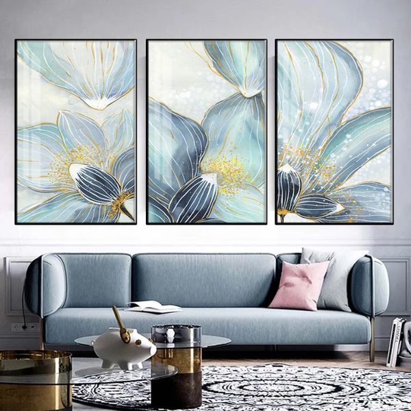paintings nordic blue and white flower poster abstract golden canvas painting living room lotus mural plant wall art decoration
paintings nordic blue and white flower poster abstract golden canvas painting living room lotus mural plant wall art decoration
