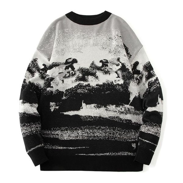 men's sweaters 2021 autumn winter casual sweater men loose harajuku style round neck long sleeve mens fashion pullovers trendy, White;black
men's sweaters 2021 autumn winter casual sweater men loose harajuku style round neck long sleeve mens fashion pullovers trendy, White;black