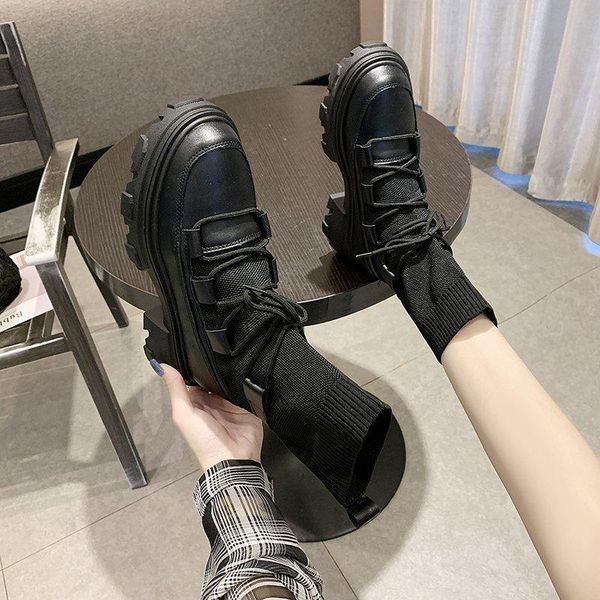boots women winter warm elastic sock 2021 fashion high heel woman stretch shoes ankle lace-up botas mujer, Black
boots women winter warm elastic sock 2021 fashion high heel woman stretch shoes ankle lace-up botas mujer, Black