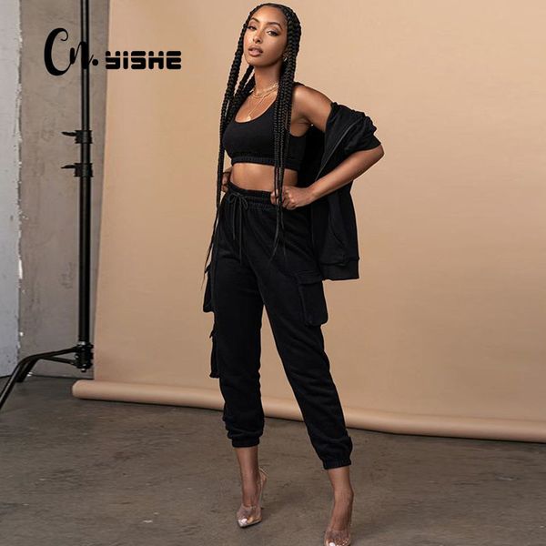 cnyishe two piece set women tracksuits suits slim tank and loose cargo pants matching sets women home lounge set suit 210419, White
cnyishe two piece set women tracksuits suits slim tank and loose cargo pants matching sets women home lounge set suit 210419, White