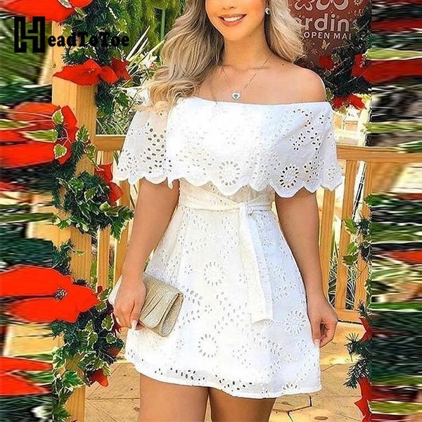 2021 off shoulder broderie lace mini dress a-line short slash neck casual empire office lady dresses, Black;gray
2021 off shoulder broderie lace mini dress a-line short slash neck casual empire office lady dresses, Black;gray
