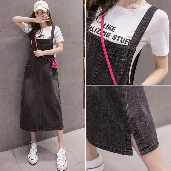 dresses s-5xl fat casual sister loose versatile denim skirt women's slim medium length dress, Black;gray
dresses s-5xl fat casual sister loose versatile denim skirt women's slim medium length dress, Black;gray