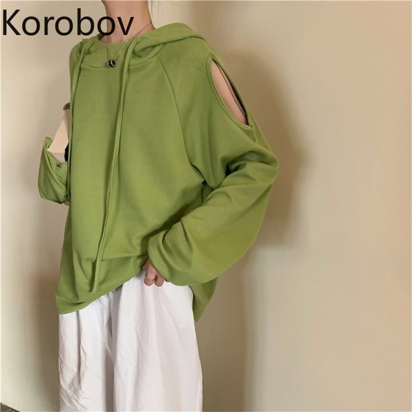korobov women solid oversize hoodies korean long sleeve hollow out streetwear female sweatshirts new chic outwear 210430, Black
korobov women solid oversize hoodies korean long sleeve hollow out streetwear female sweatshirts new chic outwear 210430, Black