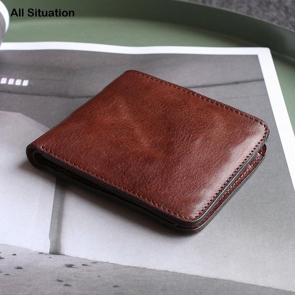 luxury bifold short wallets male first layer cow leather end men vintage purses clutch bag retro coin pouch, Red;black
luxury bifold short wallets male first layer cow leather end men vintage purses clutch bag retro coin pouch, Red;black
