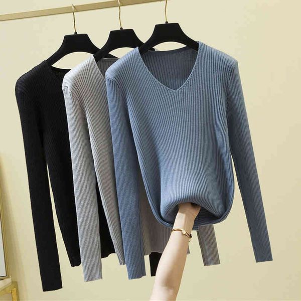 women's sweaters shintimes v-neck women autumn winter long sleeve slim solid streetwear knitted korean pullover clothes, White;black
women's sweaters shintimes v-neck women autumn winter long sleeve slim solid streetwear knitted korean pullover clothes, White;black