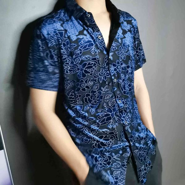 men's polos 2021 emboidery flower shirt blue black party plus size designer fashion short sleeve b56p, White;black
men's polos 2021 emboidery flower shirt blue black party plus size designer fashion short sleeve b56p, White;black