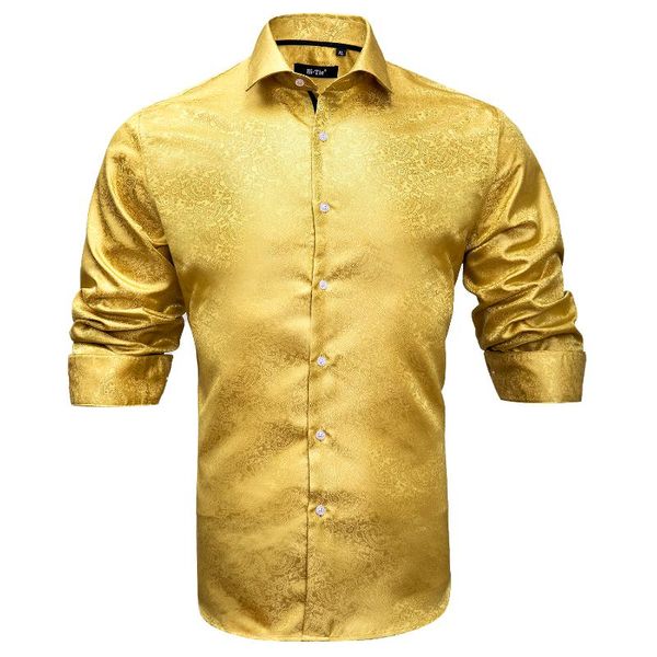 hi-tie luxury yellow floral solid silk men's shirt arrival slim fit male long sleeve british style office casual shirts, White;black
hi-tie luxury yellow floral solid silk men's shirt arrival slim fit male long sleeve british style office casual shirts, White;black