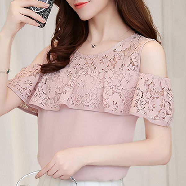 women's blouses & shirts blusas mujer de moda off shoulder short sleeve summer blouse women o-neck lace chiffon shirt clothes d741 bc4z, White
women's blouses & shirts blusas mujer de moda off shoulder short sleeve summer blouse women o-neck lace chiffon shirt clothes d741 bc4z, White