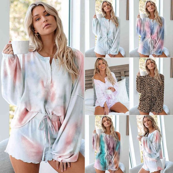 women's sleepwear 2021 home wear two piece tie dye printing long sleeve pajamas suit, Black;red
women's sleepwear 2021 home wear two piece tie dye printing long sleeve pajamas suit, Black;red