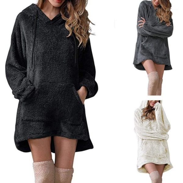 women's hoodies & sweatshirts women long sleeve plush autumn warm solid fluffy flannel pullover pajamas loose hoodie, Black
women's hoodies & sweatshirts women long sleeve plush autumn warm solid fluffy flannel pullover pajamas loose hoodie, Black