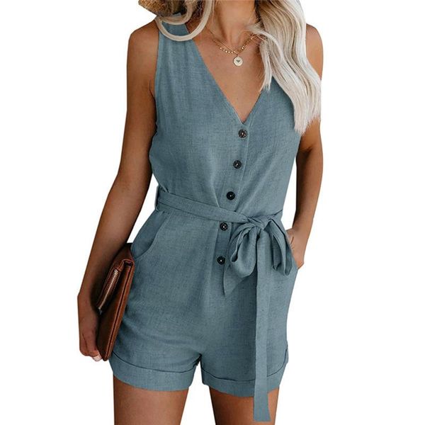 ladies 2021 elegant v-neck sleeveless jumpsuits women slim solid color jumpsuit bow tie decor women's shorts overalls & rompers, Black;white
ladies 2021 elegant v-neck sleeveless jumpsuits women slim solid color jumpsuit bow tie decor women's shorts overalls & rompers, Black;white