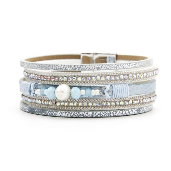 beaded, strands fashion multi-layer pink pu leather bracelet rhinestone beads tassels magnetic clasp women wrap imitation pearl, Black
beaded, strands fashion multi-layer pink pu leather bracelet rhinestone beads tassels magnetic clasp women wrap imitation pearl, Black