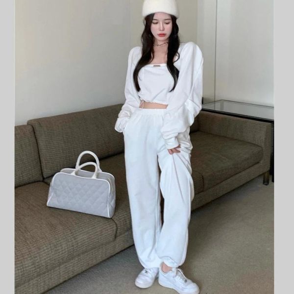 women's two piece pants casual two-piece set autumn chic drawstring short with loose straight leg joggers sweatpants suit 2021 fashion, White
women's two piece pants casual two-piece set autumn chic drawstring short with loose straight leg joggers sweatpants suit 2021 fashion, White