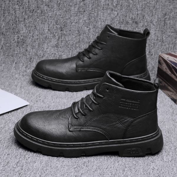 martin high helper work boots men's spring and autumn military leather fashion british style black shoes
martin high helper work boots men's spring and autumn military leather fashion british style black shoes